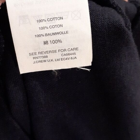 J. Crew cotton knit fitted dress dark Navy 8p 8 p petite Coastal Classic preppy - Picture 6 of 11